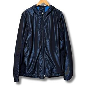 Nike Hyper Elite Jacket Men’s Medium Tall MT Blue Shiny Metallic Satin Zip